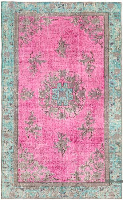 Hand Carved Over-Dyed Rug - 5' 4" x 8' 7" (64" x 103")