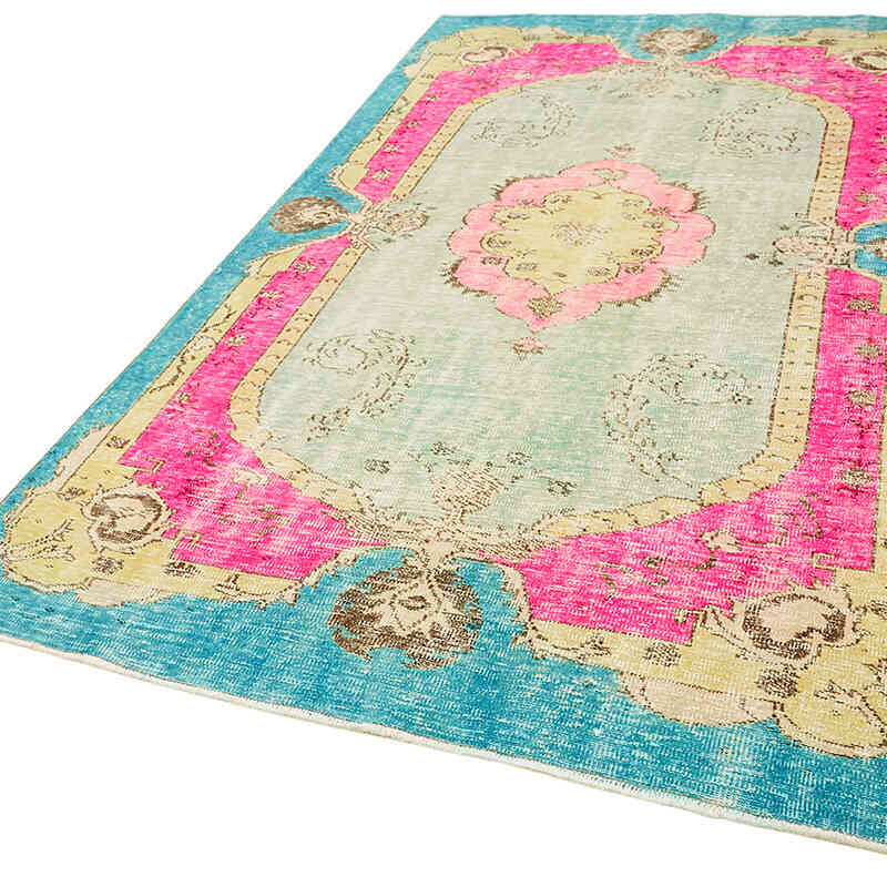 Hand Carved Over-Dyed Rug - 6' 3" x 9' 11" (75" x 119") - K0062426