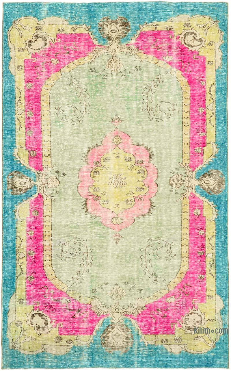 Hand Carved Over-Dyed Rug - 6' 3" x 9' 11" (75" x 119") - K0062426
