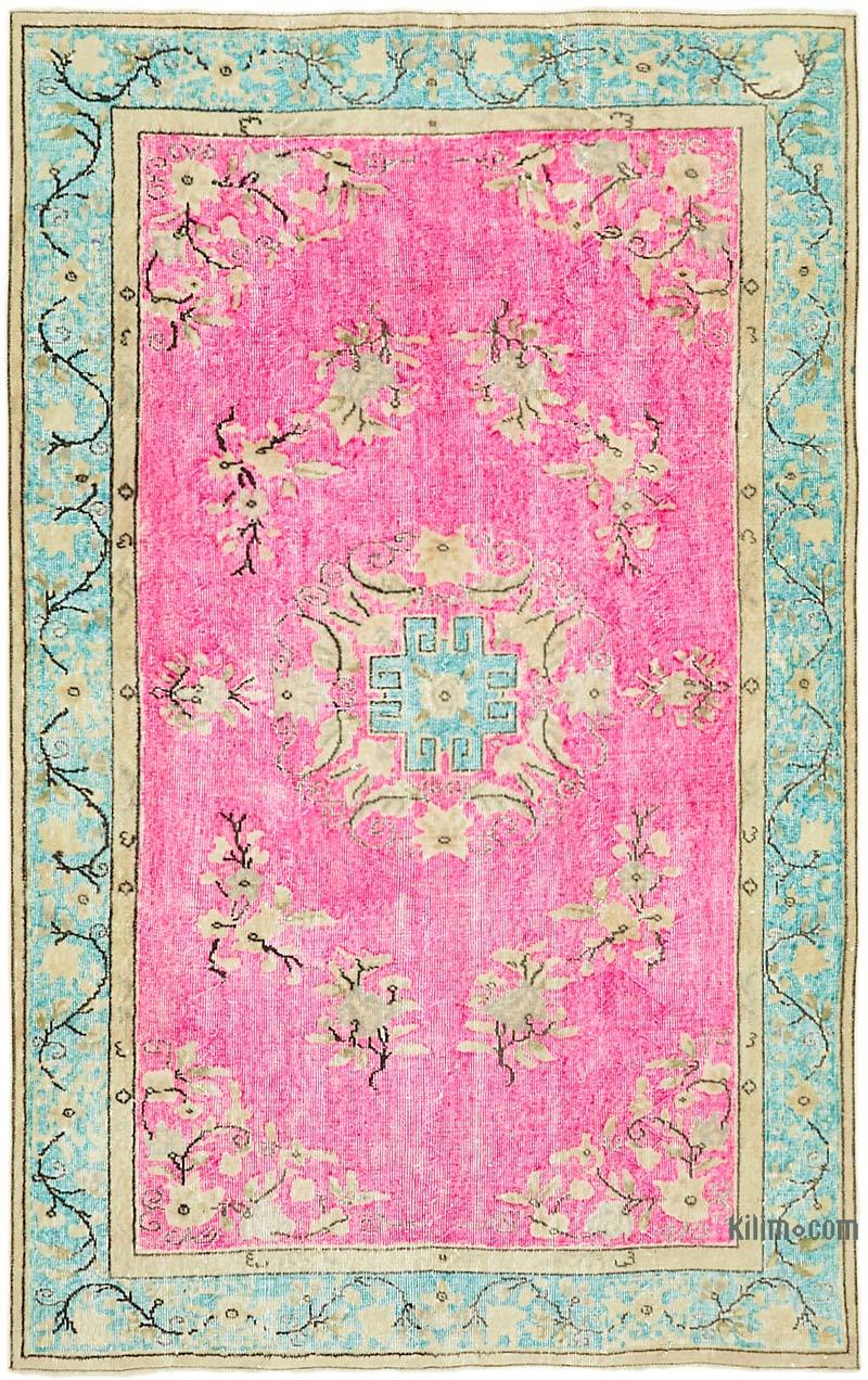 Hand Carved Over-Dyed Rug - 5' 6" x 8' 7" (66" x 103") - K0062428