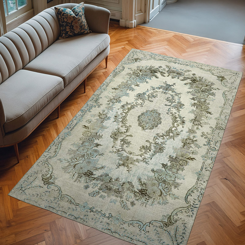 Hand Carved Over-Dyed Rug - 5' 7" x 9' 3" (67" x 111") - K0062432