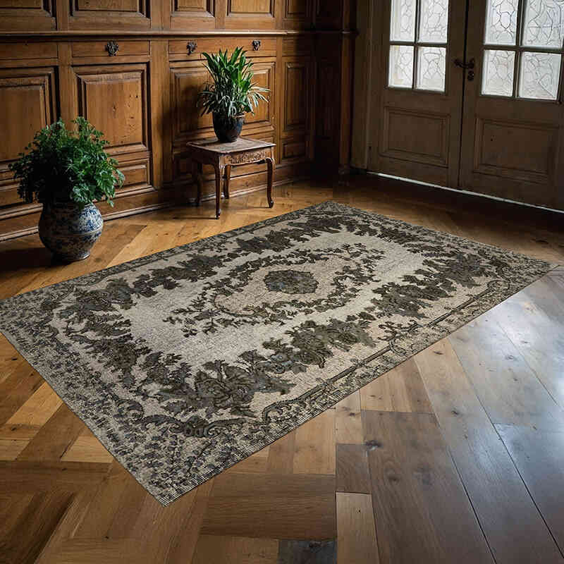 Hand Carved Over-Dyed Rug - 5' 6" x 8' 6" (66" x 102") - K0062433