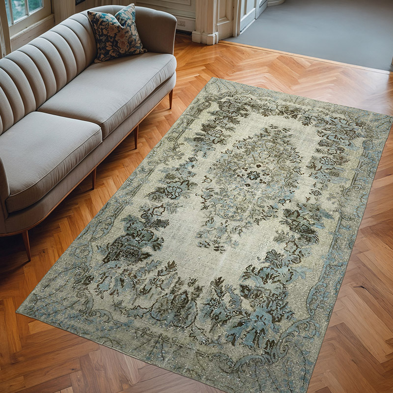 Alfombra Tallada a Mano Sobre Teñida - 176 cm x 284 cm - K0062434