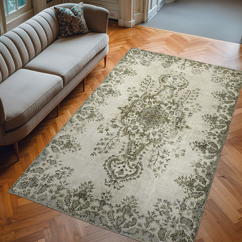 Hand Carved Over-Dyed Rug - 5' 9" x 9' 2" (69" x 110") - K0062437