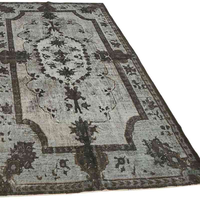 Grey Hand Carved Over-Dyed Rug - 5' 5" x 9' 10" (65" x 118") - K0062440