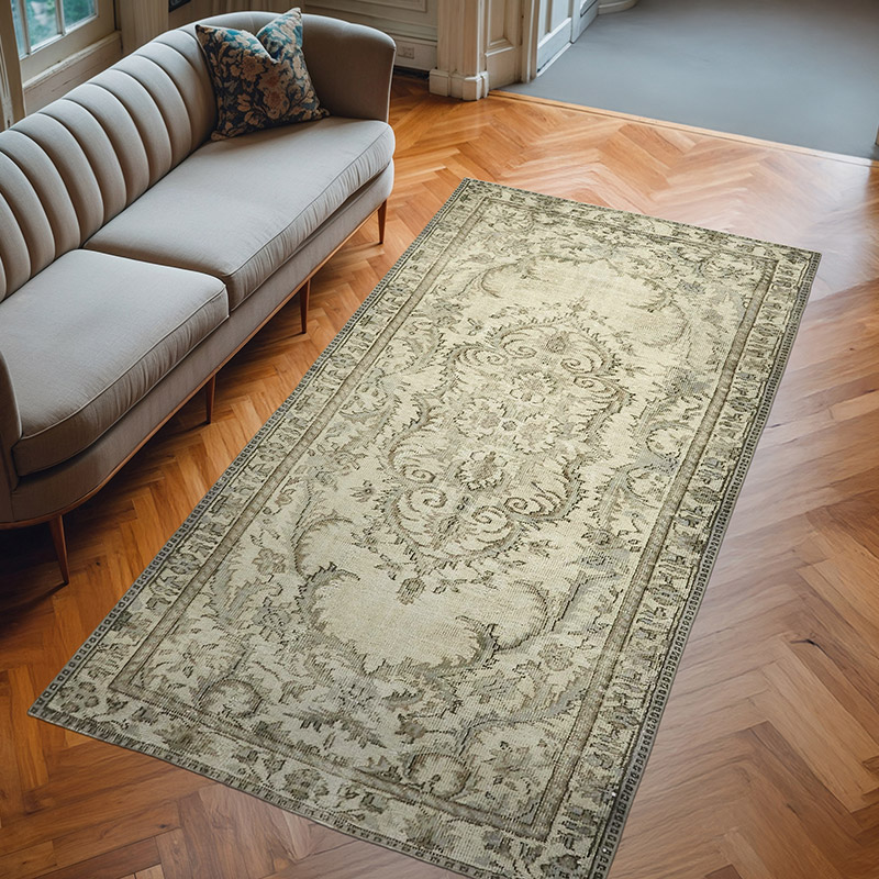 Hand Carved Over-Dyed Rug - 5'  x 9' 5" (60" x 113") - K0062445