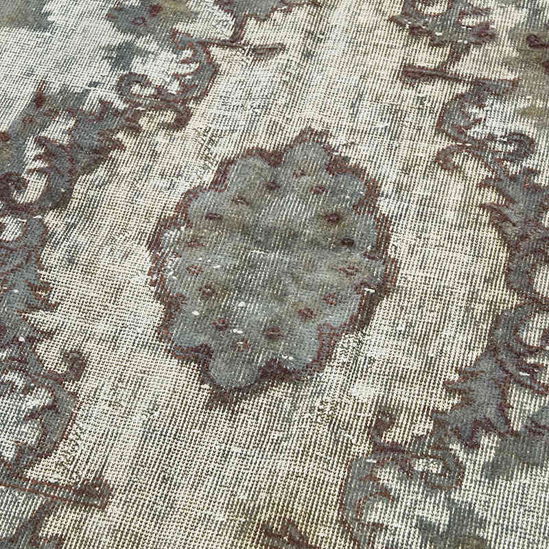 Azul Alfombra Tallada a Mano Sobre Teñida - 164 cm x 270 cm - K0062446