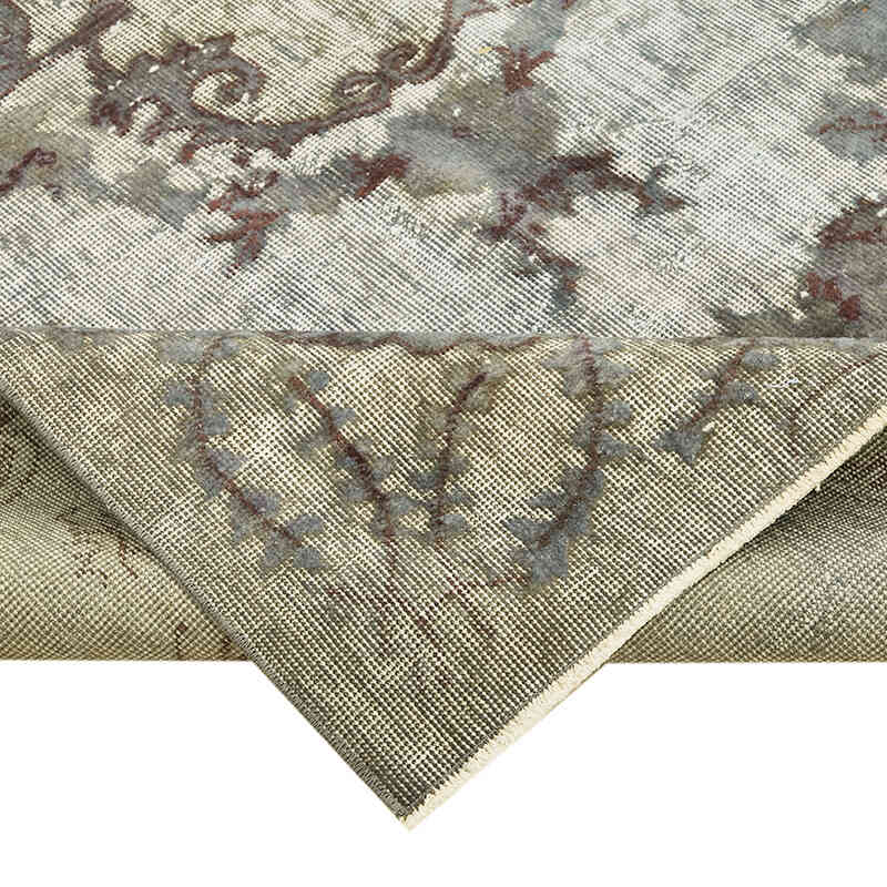 Azul Alfombra Tallada a Mano Sobre Teñida - 164 cm x 270 cm - K0062446