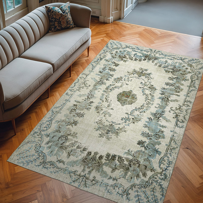 Alfombra Tallada a Mano Sobre Teñida - 185 cm x 295 cm - K0062451