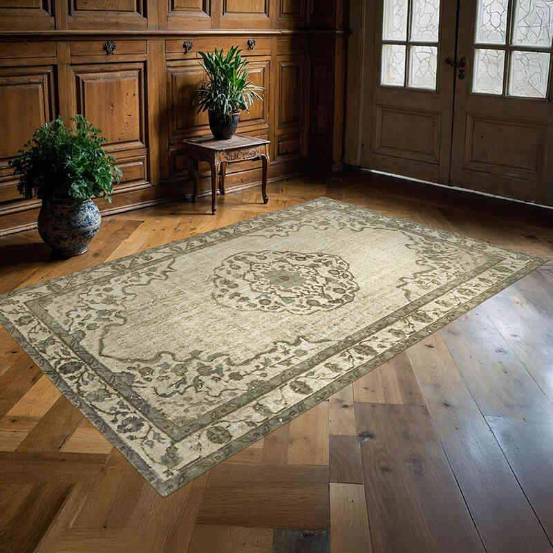 Hand Carved Over-Dyed Rug - 5' 7" x 8' 6" (67" x 102") - K0062453