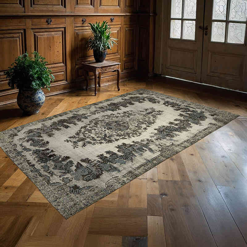 Alfombra Tallada a Mano Sobre Teñida - 167 cm x 268 cm - K0062461