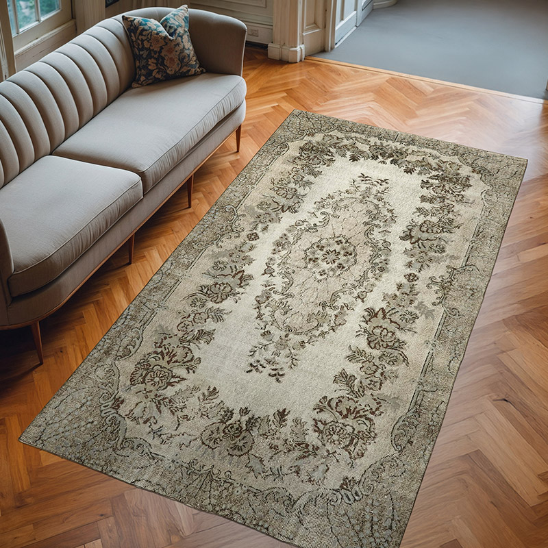Alfombra Tallada a Mano Sobre Teñida - 170 cm x 298 cm - K0062465