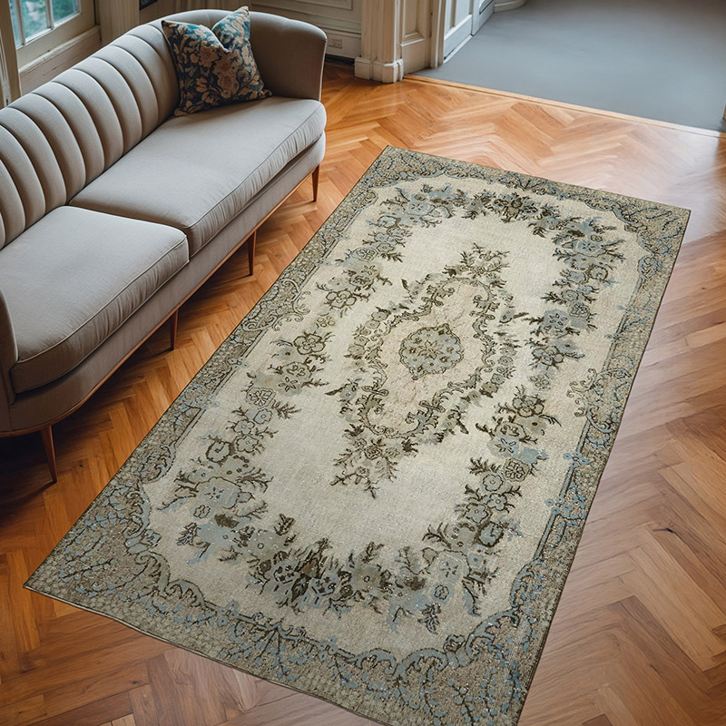Hand Carved Over-Dyed Rug - 5' 10" x 10' 6" (70" x 126") - K0062475
