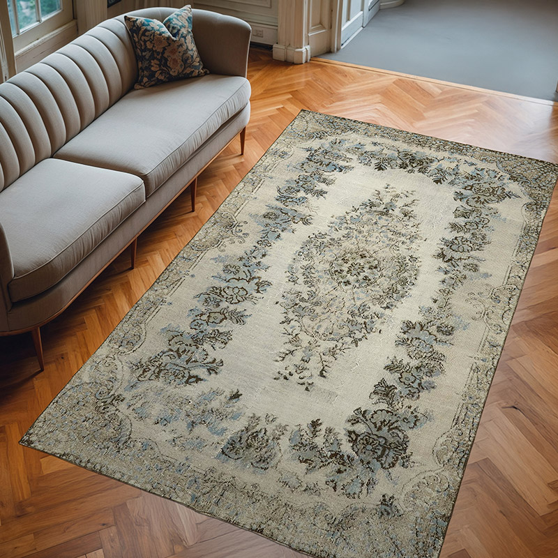 Hand Carved Over-Dyed Rug - 5' 8" x 9' 4" (68" x 112") - K0062479