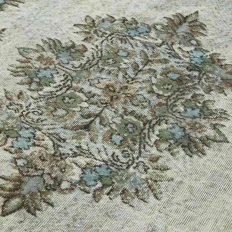 Grey Hand Carved Over-Dyed Rug - 5' 10" x 9' 7" (70" x 115") - K0062480