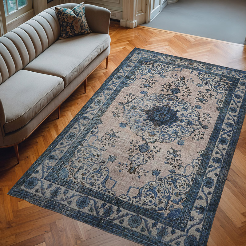 Hand Carved Over-Dyed Rug - 6' 9" x 10' 4" (81" x 124") - K0062483