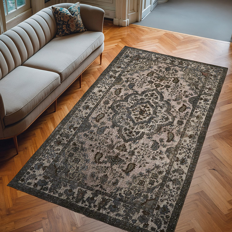 Hand Carved Over-Dyed Rug - 5' 9" x 9' 9" (69" x 117") - K0062493
