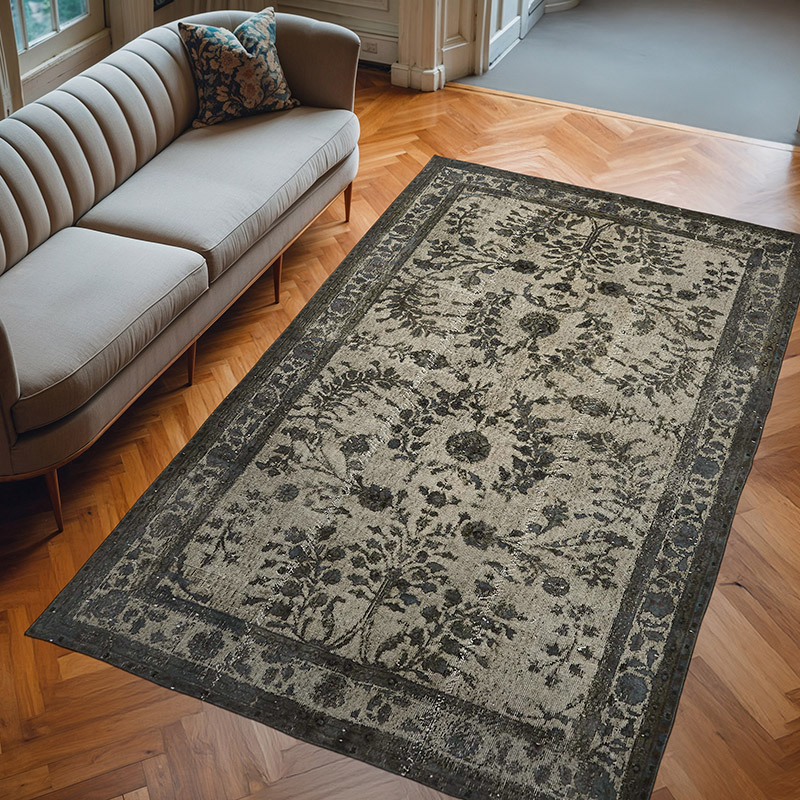 Alfombra Tallada a Mano Sobre Teñida - 182 cm x 288 cm - K0062495