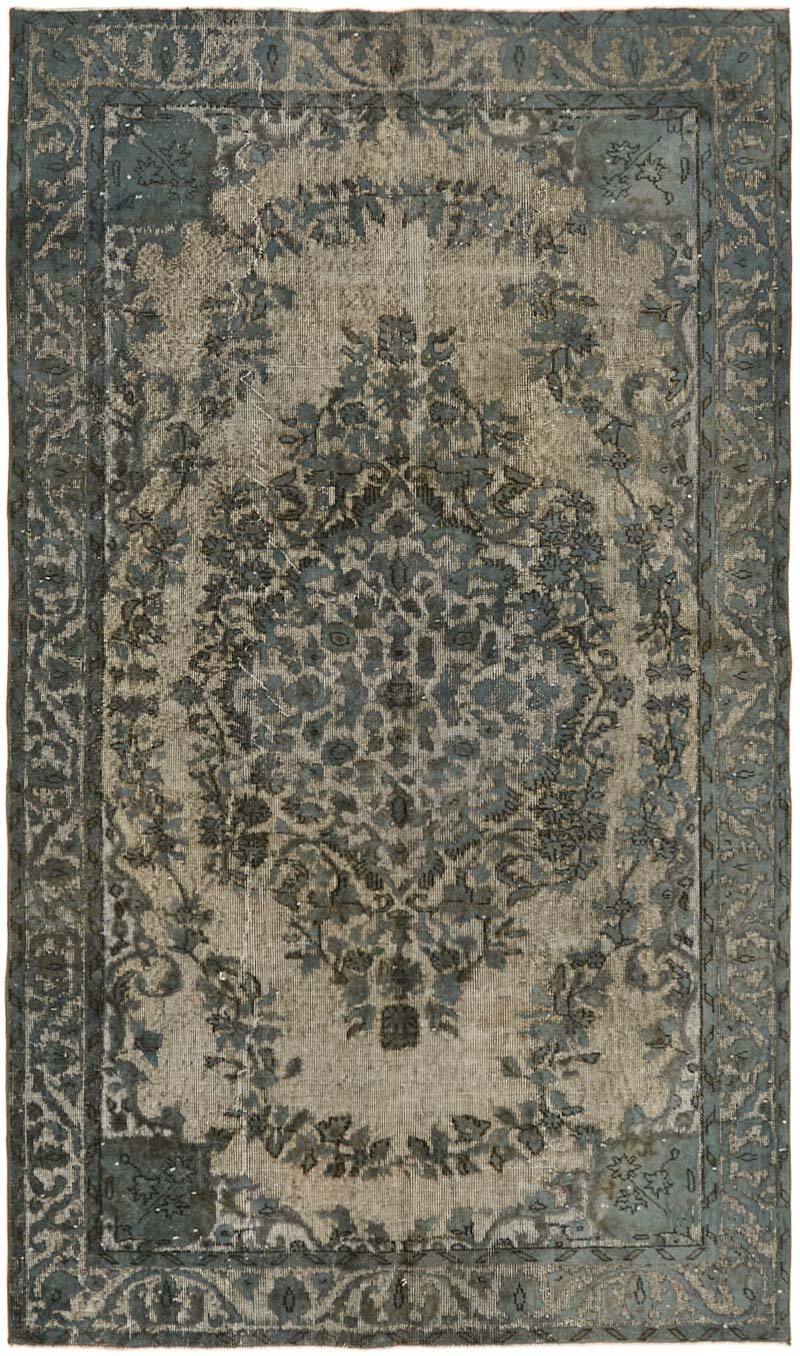 Hand Carved Over-Dyed Rug - 5' 5" x 9'  (65" x 108") - K0062496