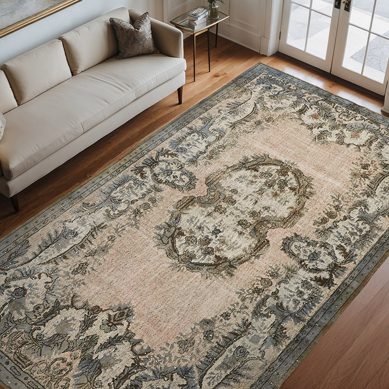Hand Carved Over-Dyed Rug - 6' 11" x 10' 8" (83" x 128") - K0062499