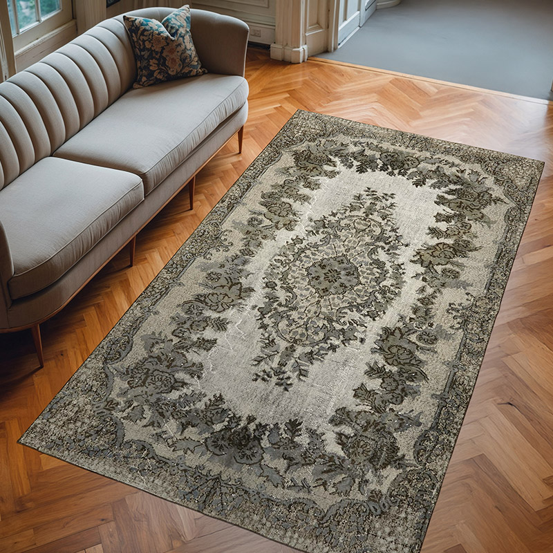 Hand Carved Over-Dyed Rug - 5' 6" x 9' 4" (66" x 112") - K0062506