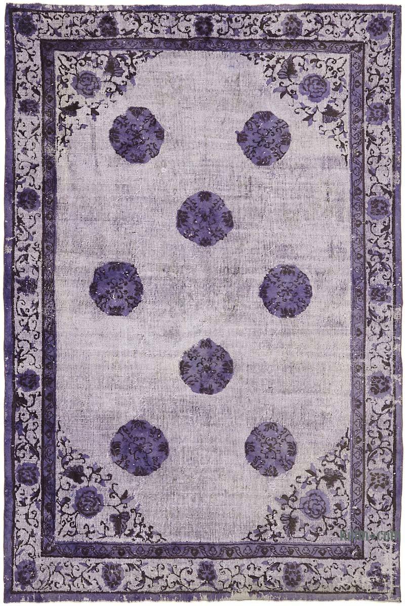 Hand Carved Over-Dyed Rug - 7' 1" x 10' 6" (85" x 126") - K0062511