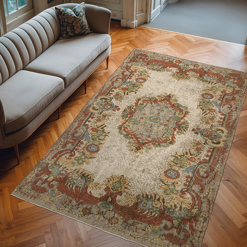 El Oyması Boyalı Halı - 180 cm x 292 cm - K0062514