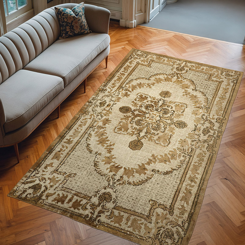 Alfombra Tallada a Mano Sobre Teñida - 174 cm x 292 cm - K0062515