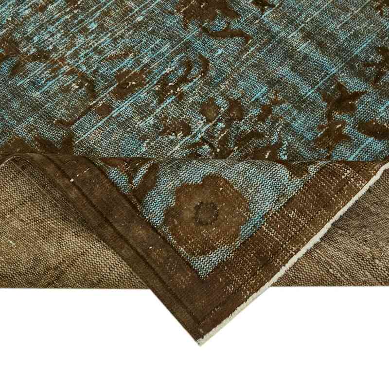 Blue Hand Carved Over-Dyed Rug - 6' 8" x 10' 11" (80" x 131") - K0062522