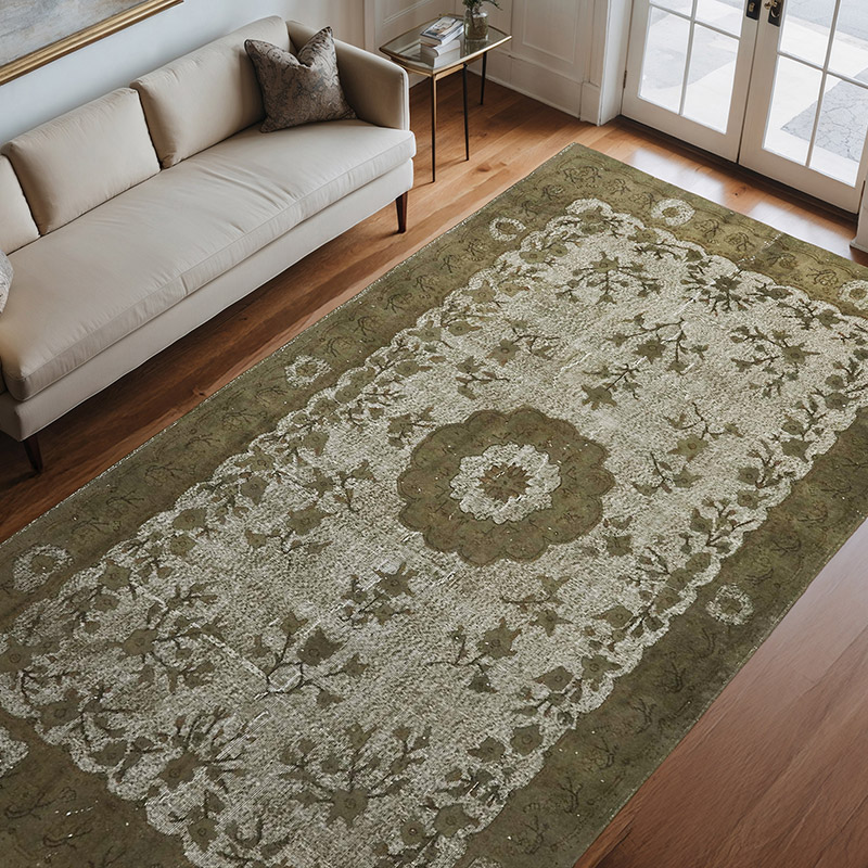 Alfombra Tallada a Mano Sobre Teñida - 200 cm x 325 cm - K0062538