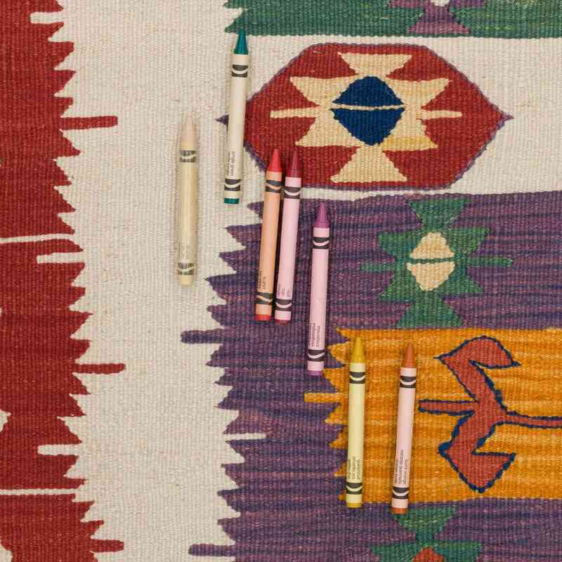 New Handwoven Turkish Kilim Rug - 4' 2" x 5' 11" (50" x 71") - K0062541