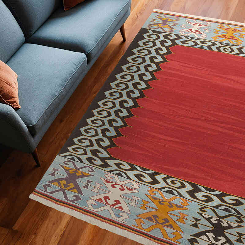Nueva Alfombra Turca Kilim - 183 cm x 246 cm - K0062543