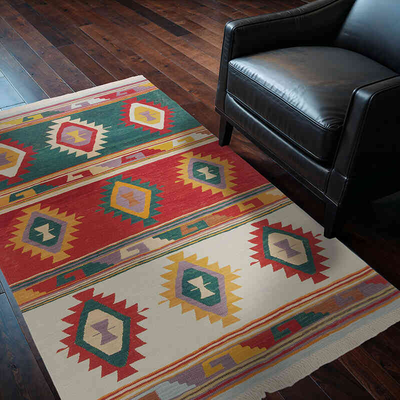 Yeni Kök Boya El Dokuma Kilim - 125 cm x 178 cm - K0062546