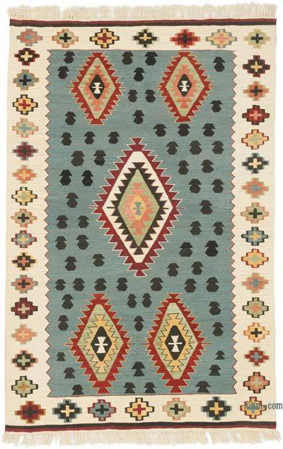New Handwoven Turkish Kilim Rug - 3' 3" x 4' 11" (39" x 59")