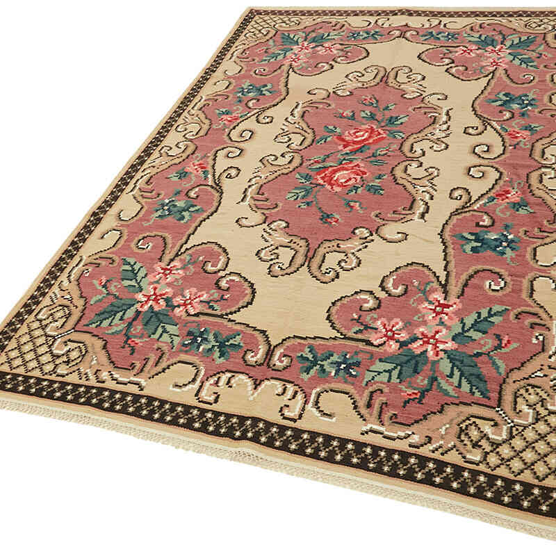 Vintage Handwoven Moldovan Kilim Rug - 5' 7" x 8' 8" (67" x 104") - K0062569