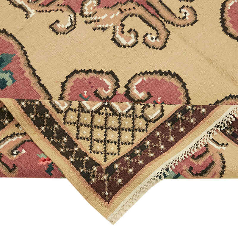 Vintage Handwoven Moldovan Kilim Rug - 5' 7" x 8' 8" (67" x 104") - K0062569