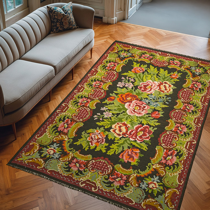 Alfombra Vintage Moldovan Kilim - 196 cm x 290 cm - K0062621