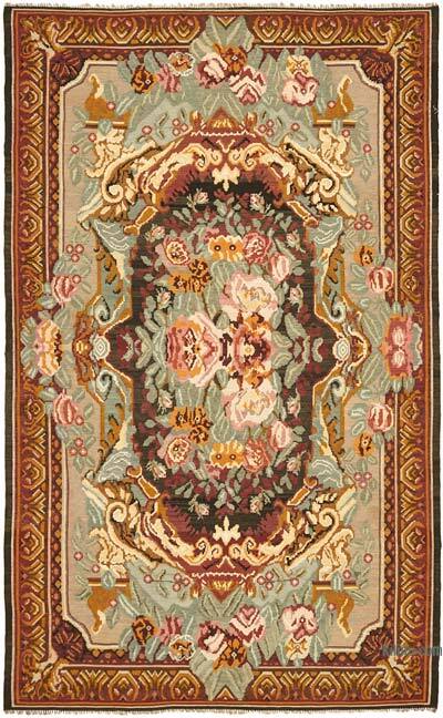 Vintage Handwoven Moldovan Kilim Rug - 6' 8" x 10' 5" (80" x 125")