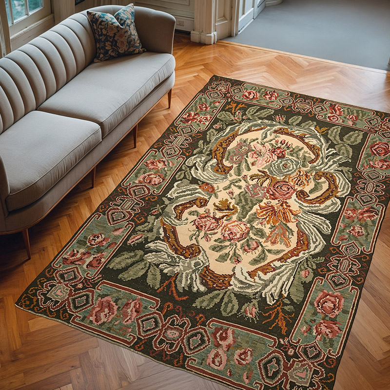 Alfombra Vintage Moldovan Kilim - 196 cm x 293 cm - K0062634