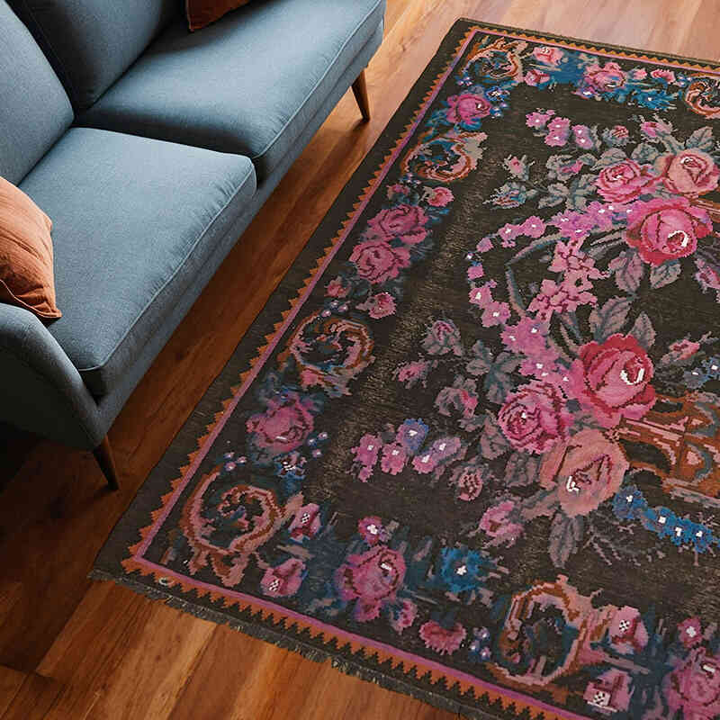 Vintage Moldova Kilimi - 186 cm x 227 cm - K0062657