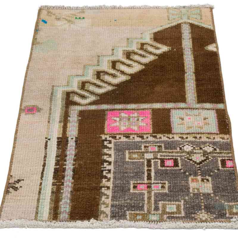Vintage Turkish Hand-Knotted Rug - 1' 9" x 2' 10" (21" x 34") - K0062695