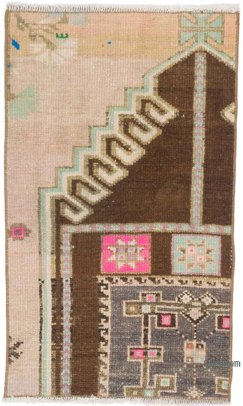 Vintage Turkish Hand-Knotted Rug - 1' 9" x 2' 10" (21" x 34") - K0062695