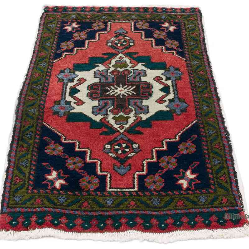 El Dokuma Vintage Halı - 59 cm x 108 cm - K0062717