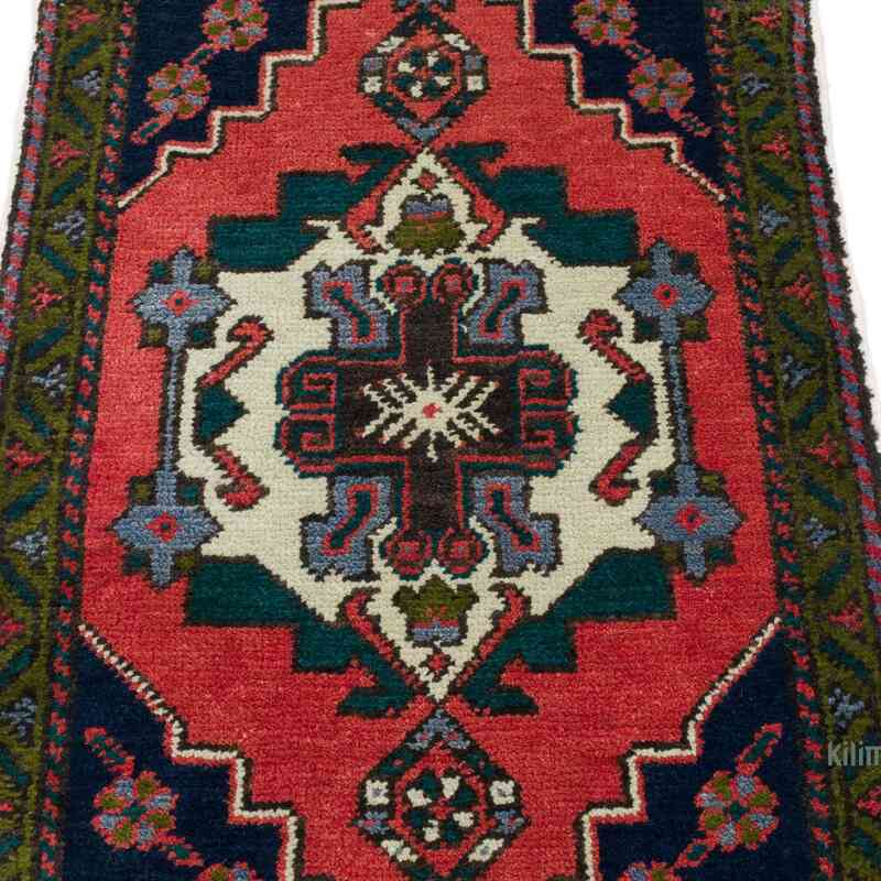 El Dokuma Vintage Halı - 59 cm x 108 cm - K0062717