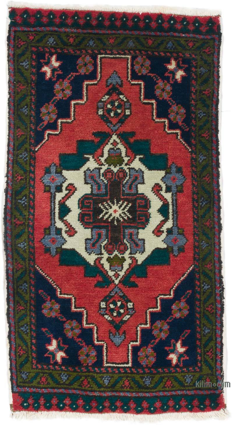El Dokuma Vintage Halı - 59 cm x 108 cm - K0062717