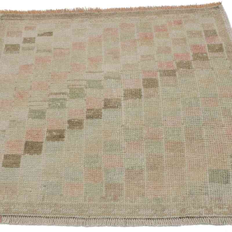 Alfombra Vintage Turca Anudada a Mano - 80 cm x 80 cm - K0062730