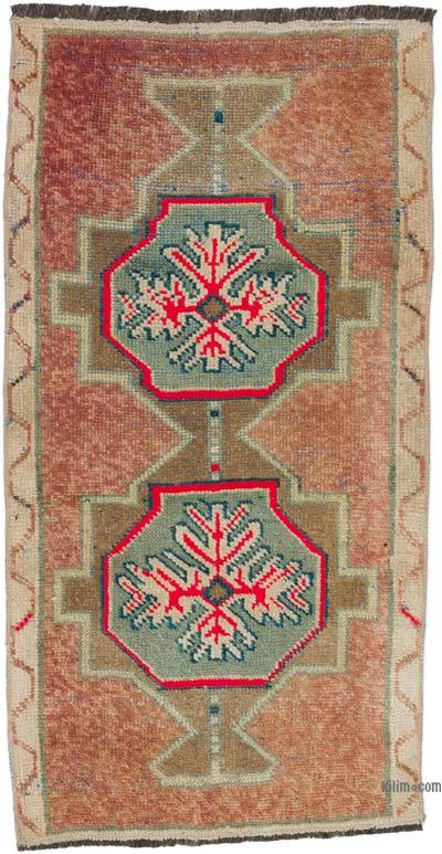 Vintage Turkish Hand-Knotted Rug - 1' 8" x 3' 2" (20" x 38")