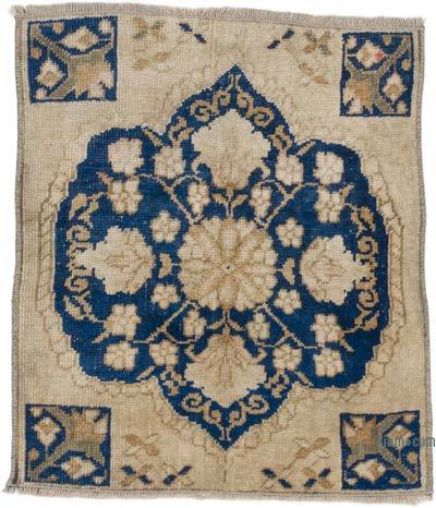 Vintage Turkish Hand-Knotted Rug - 1' 9" x 2' 1" (21" x 25")