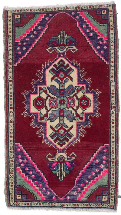 Vintage Turkish Hand-Knotted Rug - 1' 10" x 3' 3" (22" x 39")