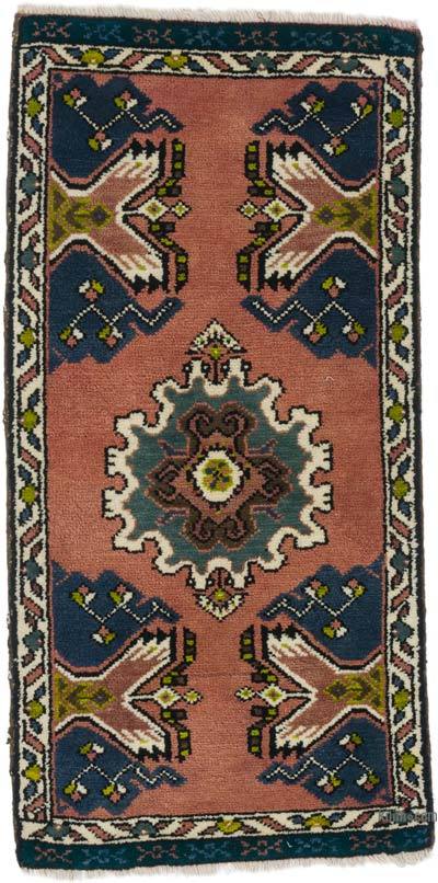 Vintage Turkish Hand-Knotted Rug - 1' 8" x 3' 4" (20" x 40")
